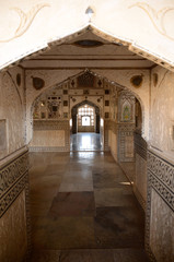 interior of amer fort in jaipur india
