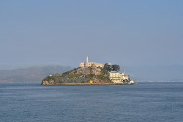 Alcatraz, Alcatraz island, usa, prison, sea, blue sky. 