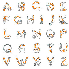 Circus cat alphabet