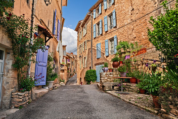 Mane, Forcalquier, Provence, France: ancient alley in the old town © ermess