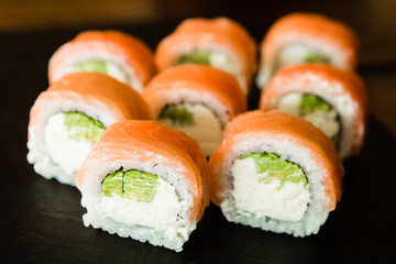 Rolls with fish	