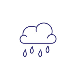 Rainy line icon. Weather, nature, environment. Weather concept. Vector illustration can be used for topics like environment, ecology, weather forecast