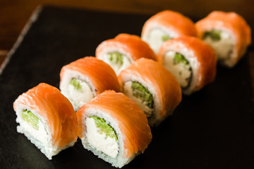Rolls with fish	
