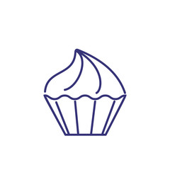 Small meringue line icon. Confectionary, mini, food. Dessert concept. Vector illustration can be used for topics like cookie, sweet, bakery 