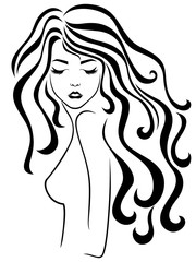 Beautiful woman with luxury hair