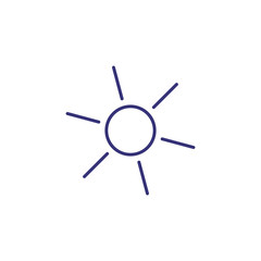 Sun line icon. Weather, nature, environment. Weather concept. Vector illustration can be used for topics like environment, ecology, weather forecast.