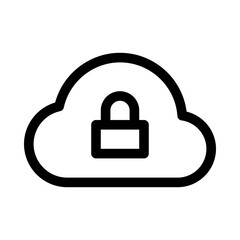 Cloud Network Transfers Lock Gui Web vector icon