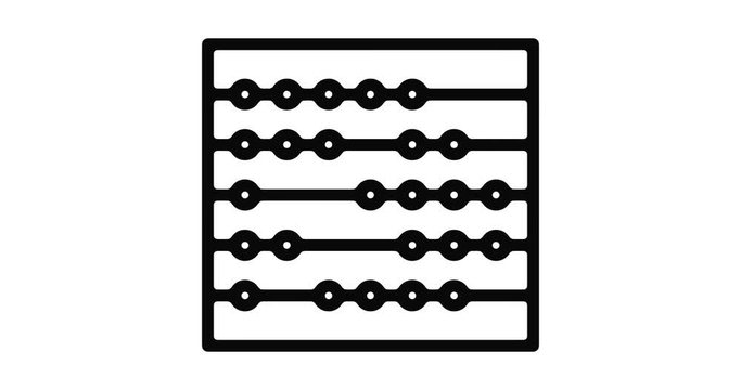 Algebra line icon motion graphic animation with alpha channel.