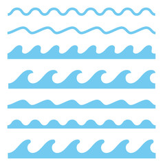 Wave icon set. Vector