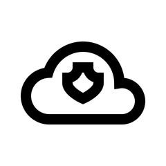Cloud Shield Security Protect Protection Secure vector icon