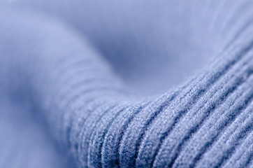 Blue sweater fabric textile material texture macro blur background