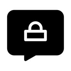 Chat Lock Protect Protection Secure vector icon