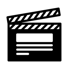 Clapperboard Cinema Movie Theater Film vector icon