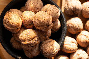 Still life with star anise and walnuts