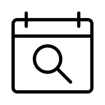 Calendar Search Interface UI UX Software App vector icon