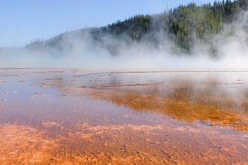 Yellowstone hot thermal spring in Wyoming 