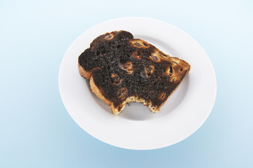 Raisin Toast on Plate