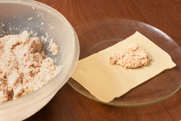 Pastel de Frango Caseiro