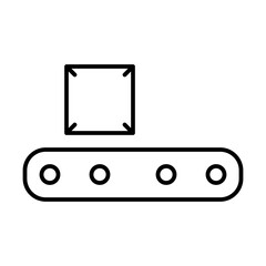Conveyor Logistics Goods Carry Factory vector icon
