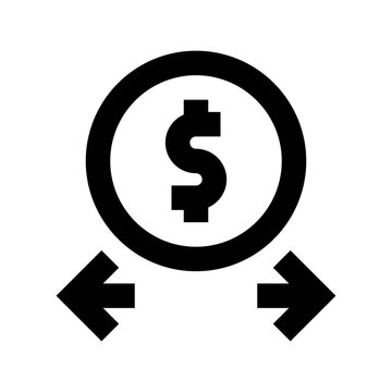 Currency Exchange Dollar Finance Money Exchequer Cash vector icon