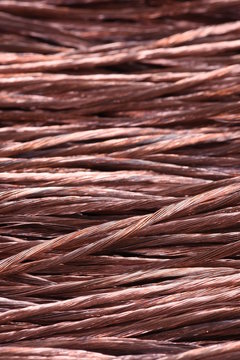 Copper wire as abstract industrial background