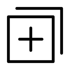 Obraz premium Copy Slides Layer Add Interface Gui Web vector icon