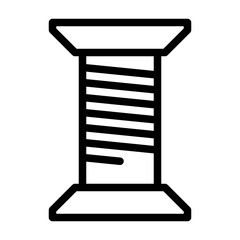 Cone Laundry Clothes Sew Stitch Cord vector icon