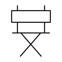 Obraz premium Directors Chair Video Production Hollywood Film Cinema vector icon