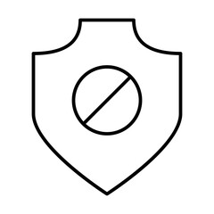 Deactivate Shield Security Safety Protection Secure vector icon