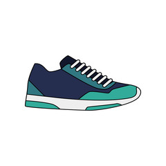 Modern sneaker for everyday wear. Vector illustration.