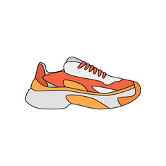 Modern sneaker for everyday wear. Vector illustration.