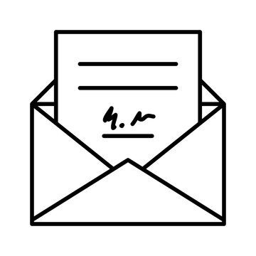 Contract Mail Postal Service Envelope Delivery vector icon
