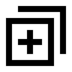 Fototapeta premium Copy Slides Layer Add Interface Gui Web vector icon