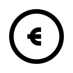 Coin Euro Finance Money Exchequer Cash vector icon