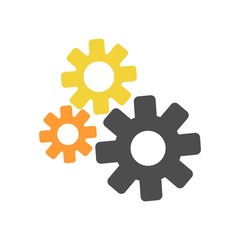 gear icon vector, flat design best vector icon