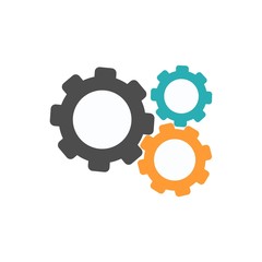 Gears on a white background. Vector illustration.