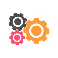 gear icon vector, flat design best vector icon