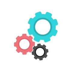 gear icon vector, flat design best vector icon