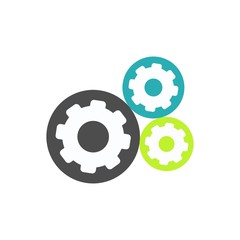 gear Icon vector flat design template