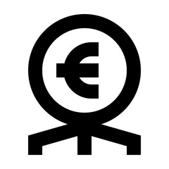 Distribute Euro Finance Money Exchequer Cash vector icon