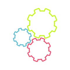 Gear Line Vector Icon