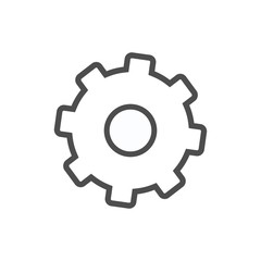 Gear Line Vector Icon