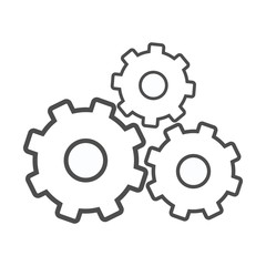 Gear Line Vector Icon