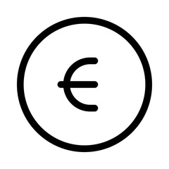 Coin Euro Finance Money Exchequer Cash vector icon