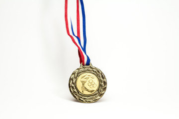 Sport medal in white background