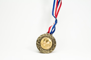 Sport medal in white background