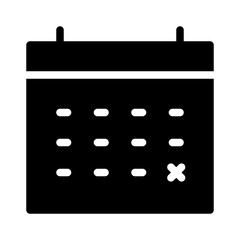 Deadline Calendar Project Management Business Office Working vector icon