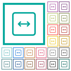 Adjust object width flat color icons with quadrant frames