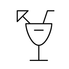 Cocktail Umbrella Food Restaurant Bar Diner Drink vector icon