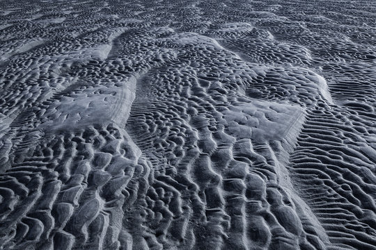 Abstract sand patterns at Tybee Island Georgia